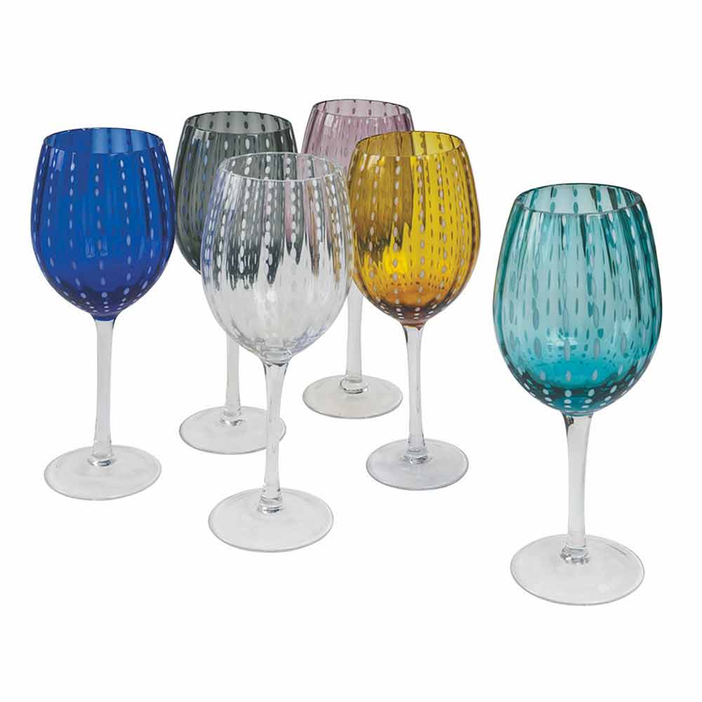 استخلاص إطار العمل سوط  Pahare de vin colorate în sticlă cu decor, serviciu modern