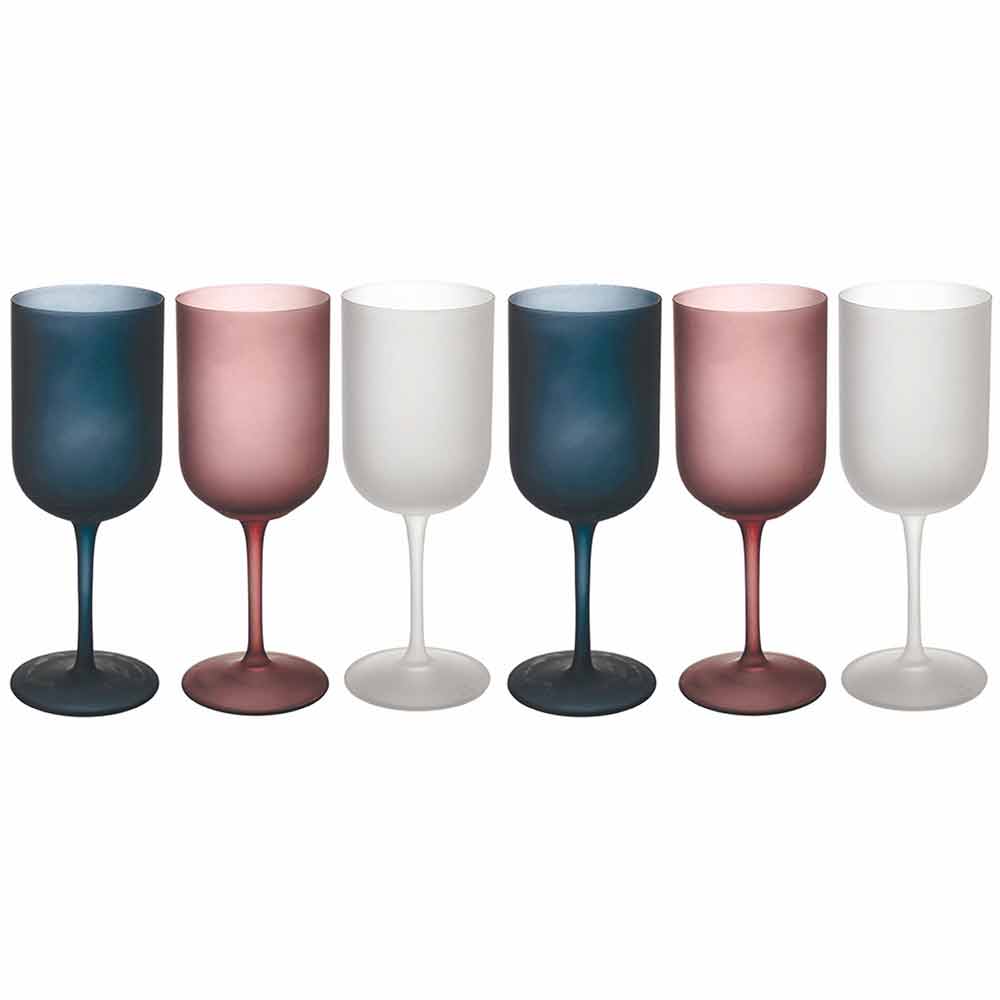 تقشير عن عمد شامبو  Set de pahare colorate pentru vin roșu sau alb în pahar