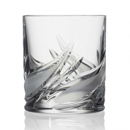 12 pahare duble de modă veche de whisky cu cristale scăzute - Advent Viadurini