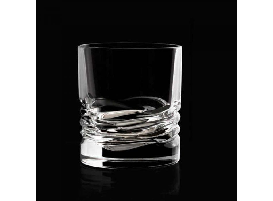 12 pahare de cristal decor de undă pentru whisky sau apă de pahar Dof - titan