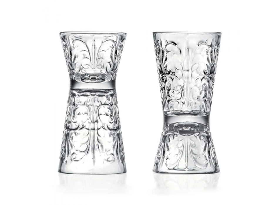 12 pahare decorate de lux în cristal ecologic - Destin Viadurini