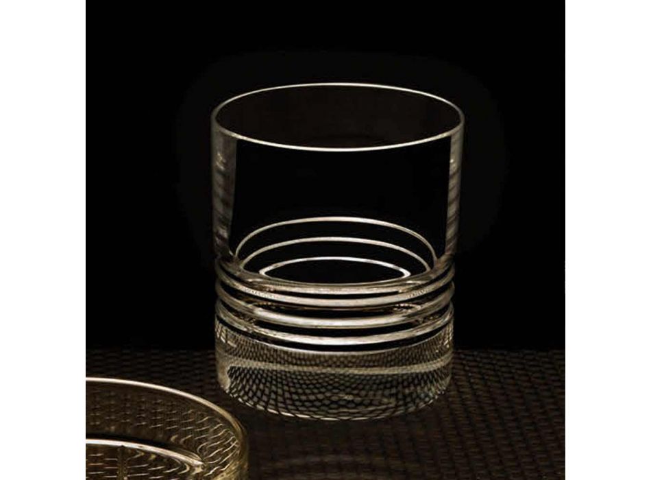 12 pahare duble de sticlă de whisky din cristal vechi - aritmie
