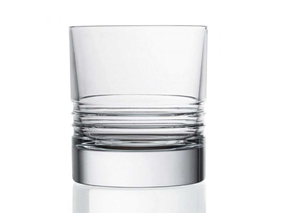 12 pahare duble de sticlă de whisky din cristal vechi - aritmie