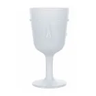 12 pahare de sticlă de 300 ml cu decor alb pentru față - facial Viadurini