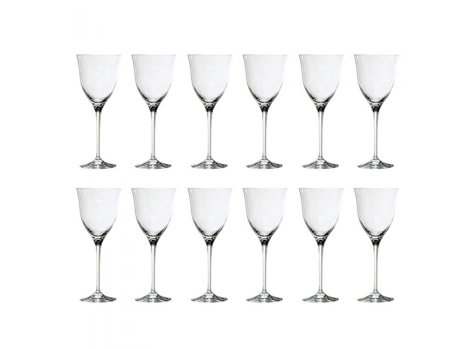 12 pahare de vin alb în cristal ecologic Design minimal de lux - neted