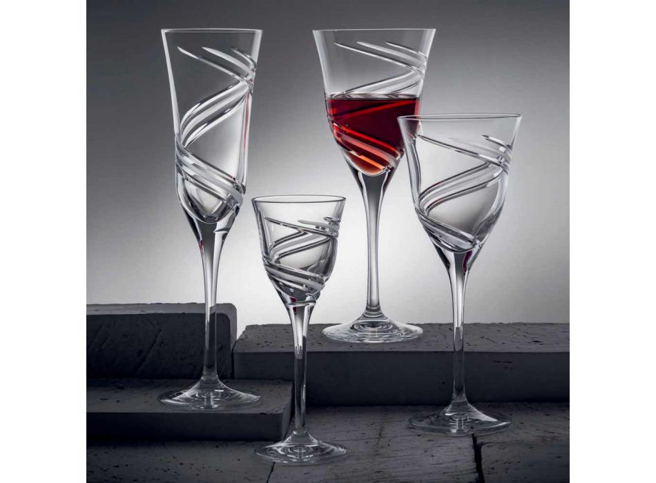 12 pahare de vin roșu în cristal ecologic de lux fără plumb - ciclon