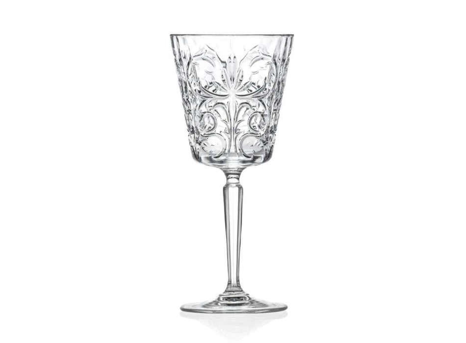 12 pahare pentru design de apă, băuturi sau cocktailuri în cristal decorat Eco - Destino Viadurini