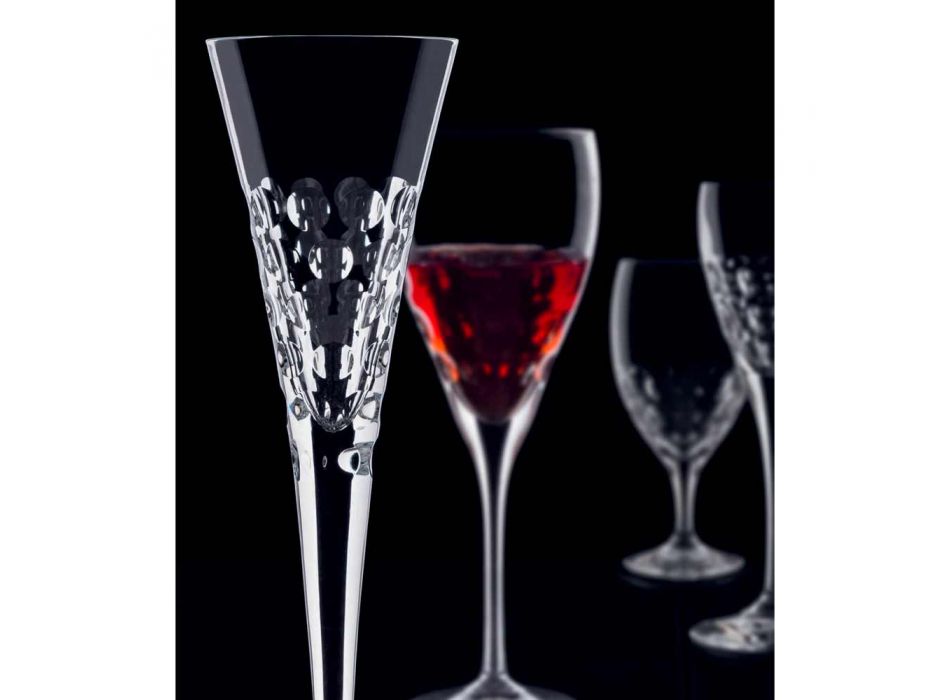 12 Pahare de vin Pahare Fluter pentru bule de cristal - Titanioball Viadurini