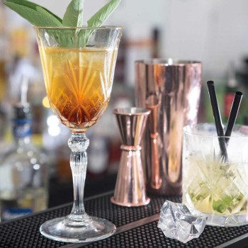 12 Pahare Vin, Apă, Cocktail în Cristal Ecologic Stil Vintage - Cantabile