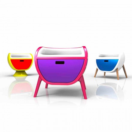 Design modern de masă de noptieră Gauche Realizat în Italia Viadurini