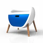 Design modern de masă de noptieră Gauche Realizat în Italia Viadurini