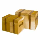 Design 2 trunchiuri moderne în DEII cal maro deschis Viadurini