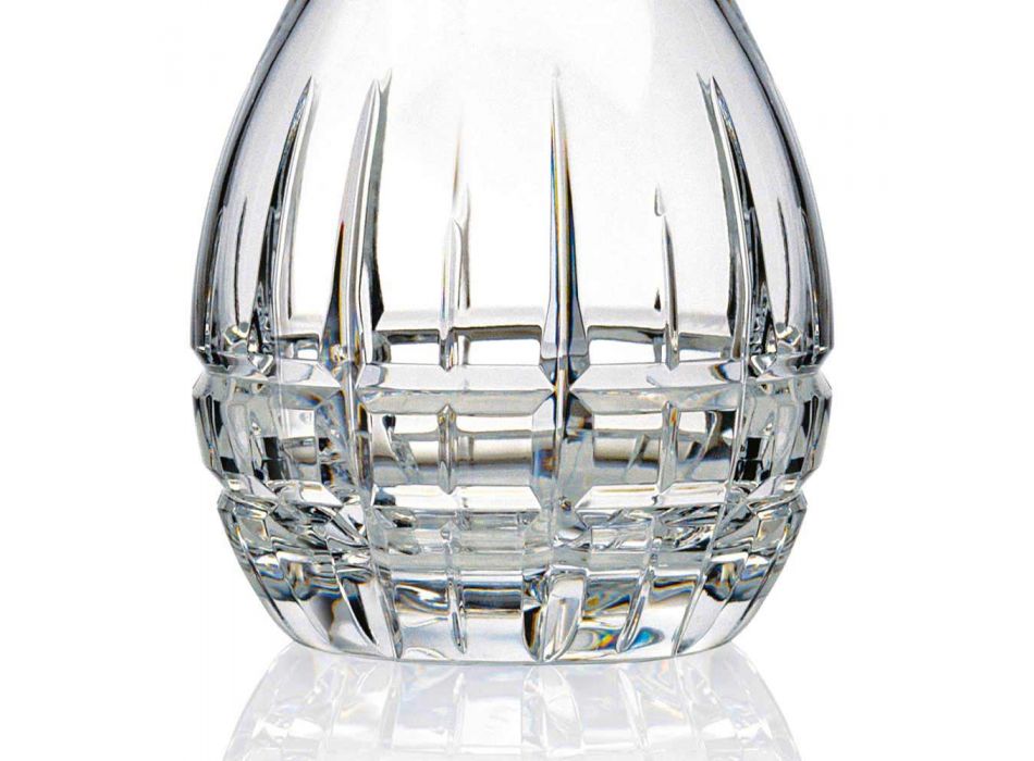 2 sticle cu dop rotund de design din cristal decorat - Fiucco Viadurini