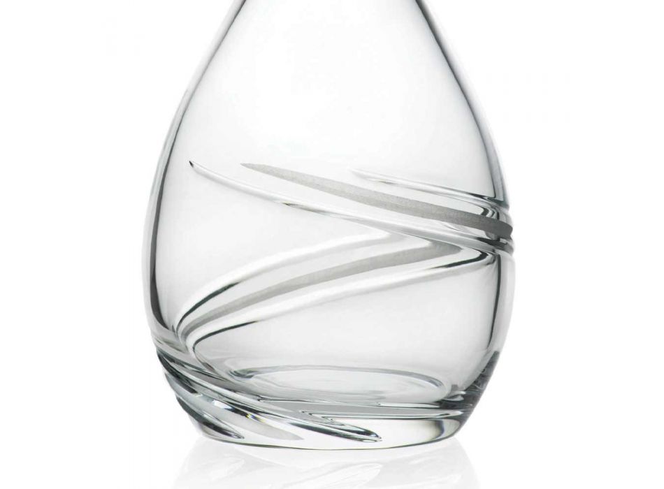 2 sticle de vin și capac de cristal ecologic decorat manual de mână - ciclon