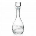 2 sticle de vin din cristal ecologic decorate manual cu capac - ciclon