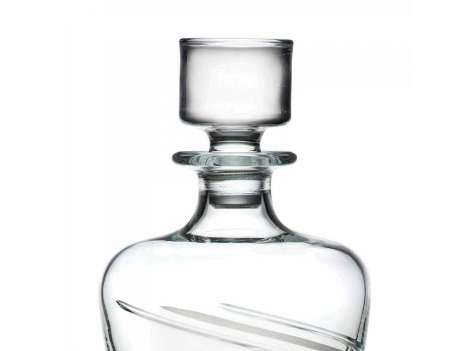 2 sticle de whisky în cristal ecologic artizanal italian - ciclon Viadurini