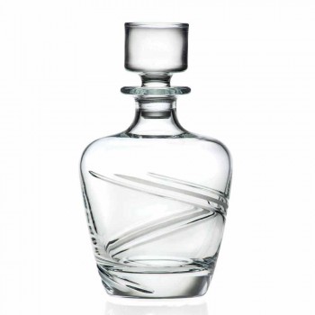 2 sticle de whisky în cristal ecologic artizanal italian - ciclon