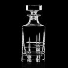 2 sticle de whisky cu capac de design pătrat decorat cu cristal - aritmie Viadurini