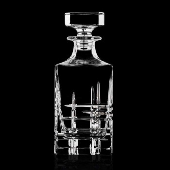 2 sticle de whisky cu capac de design pătrat decorat cu cristal - aritmie