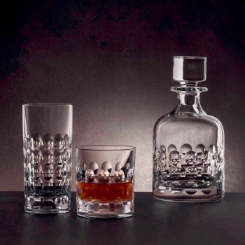 2 sticle pentru whisky în cristal ecologic decorate cu capac - titanioball