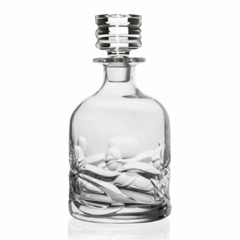 2 sticle de whisky din cristal decorate Eco și capac de lux - titan