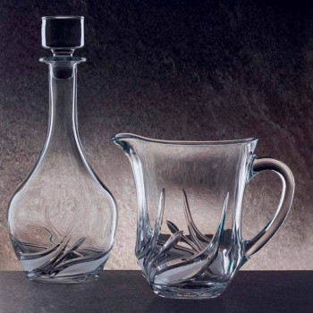 2 ulcioare de apă în cristal ecologic cu decorațiuni de lux fabricate în Italia - Advent