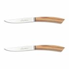 2 cuțite pentru friptură cu mâner din corn sau lemn Fabricate în Italia - Marino Viadurini