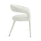 2 fotolii tapițate în material Bouclè cu cadru acoperit - Domenica Viadurini