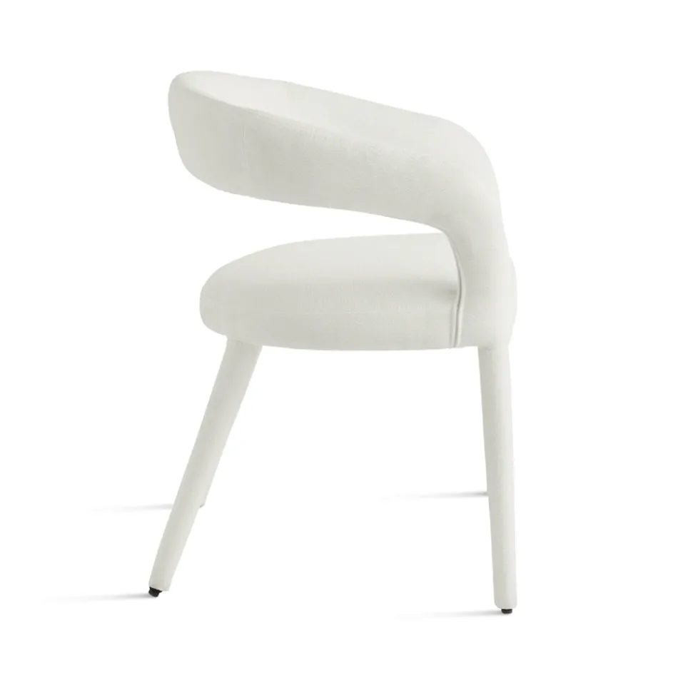 2 fotolii tapițate în material Bouclè cu cadru acoperit - Domenica Viadurini