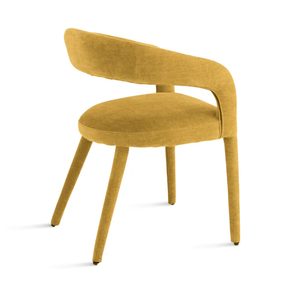 2 fotolii tapițate în material Bouclè cu cadru acoperit - Domenica Viadurini