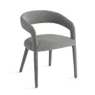 2 fotolii tapițate în material Bouclè cu cadru acoperit - Domenica Viadurini