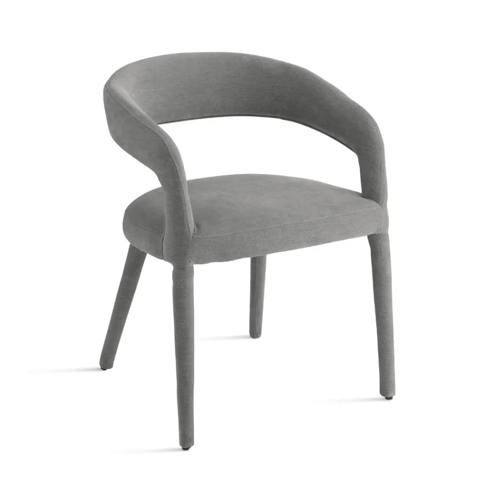 2 fotolii tapițate în material Bouclè cu cadru acoperit - Domenica Viadurini