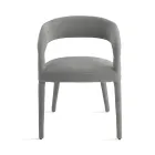 2 fotolii tapițate în material Bouclè cu cadru acoperit - Domenica Viadurini