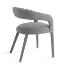 2 fotolii tapițate în material Bouclè cu cadru acoperit - Domenica Viadurini