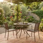 2 fotolii de grădină din metal cu design clasic, fabricate în Italia - Solis Viadurini