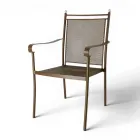 2 fotolii de grădină din metal cu design clasic, fabricate în Italia - Solis Viadurini