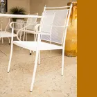 2 fotolii de grădină din metal cu design clasic, fabricate în Italia - Solis Viadurini
