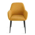 2 fotolii din material textil Bouclè în culori diferite și cadru metalic - Teodora Viadurini