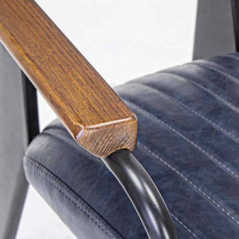2 scaune cu cotiere în piele piele cu efect vintage Homemotion - Clare