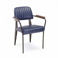 2 scaune vintage din piele cu efect de piele Homemotion cu cotiere - Clare