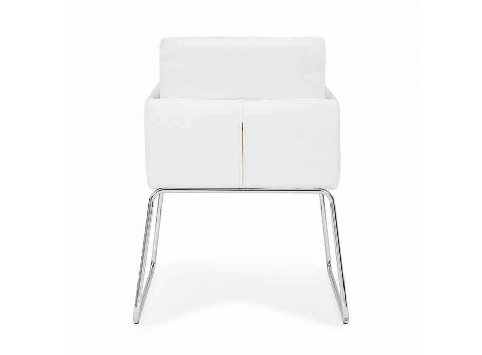 2 scaune cu cotiere acoperite în piele Design modern Homemotion - Farra