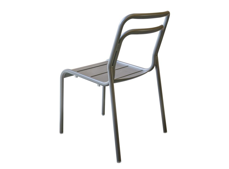 2 scaune de interior și exterior din aluminiu 100% reciclat în diferite culori - băutură Viadurini