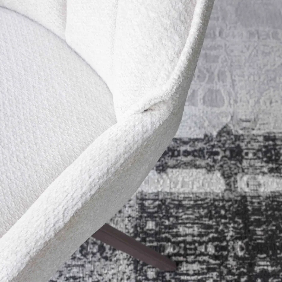 2 scaune de interior din metal bronz cu șezut din material textil Bliss - Varen Viadurini