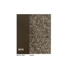 2 scaune de interior din metal bronz cu șezut din material textil Bliss - Varen Viadurini
