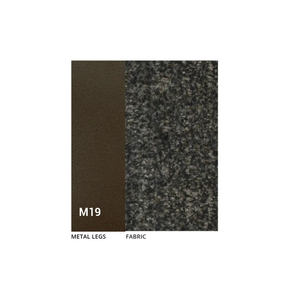 2 scaune de interior din metal bronz cu șezut din material textil Bliss - Varen Viadurini