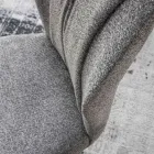2 scaune de interior din metal grafit cu șezut din material textil Bliss - Tenia Viadurini