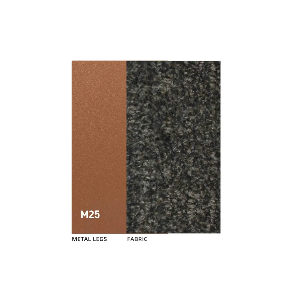 2 scaune de interior din metal cu șezut din material textil Bliss - Avenia Viadurini