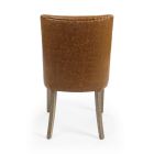 2 scaune de design în piele maro și lemn de stejar Homemotion - Gallia Viadurini