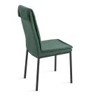 2 Scaune Tapițate din Material Textil Colorat și Cadru Metalic - Fabrizio Viadurini