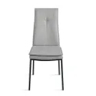 2 Scaune Tapițate din Material Textil Colorat și Cadru Metalic - Fabrizio Viadurini